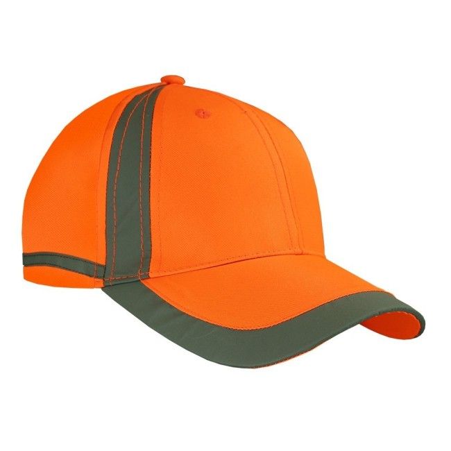 Casquette haute visibilité orange 100 % polyestère Casquette haute visibilité orange 100 % polyestère