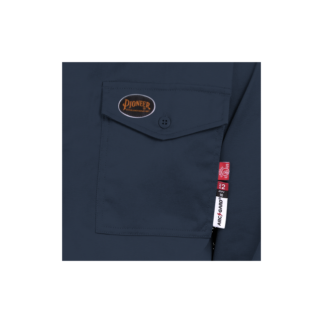 Chemise de sécurité bleu marin 7 oz ignifuge FR-TECH, Pioneer V2540440, modèle 7742, vendue à l'unité Chemise de sécurité bleu marin 7 oz ignifuge FR-TECH, Pioneer V2540440, modèle 7742, vendue à l'unité