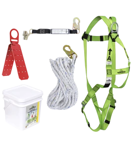 Ensemble 50 pieds de Peakworks de protection antichute pour couvreur de 99 lb à 253 lb