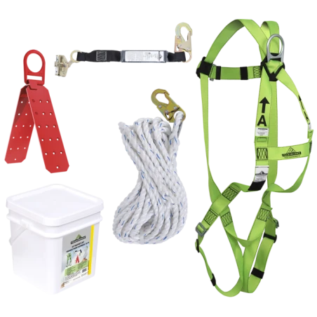 Ensemble 50 pieds de Peakworks de protection antichute pour couvreur de 99 lb à 253 lb