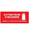 Affiche française d’urgence et d’incendie «Extincteur d'incendie. Briser la vitre en cas d'incendie» en vinyle autocollant