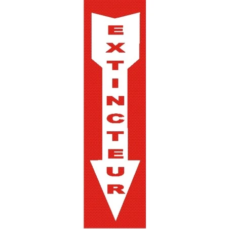 French emergency "Extinguisher" sign in various sizes, shapes, materials & languages + optional features