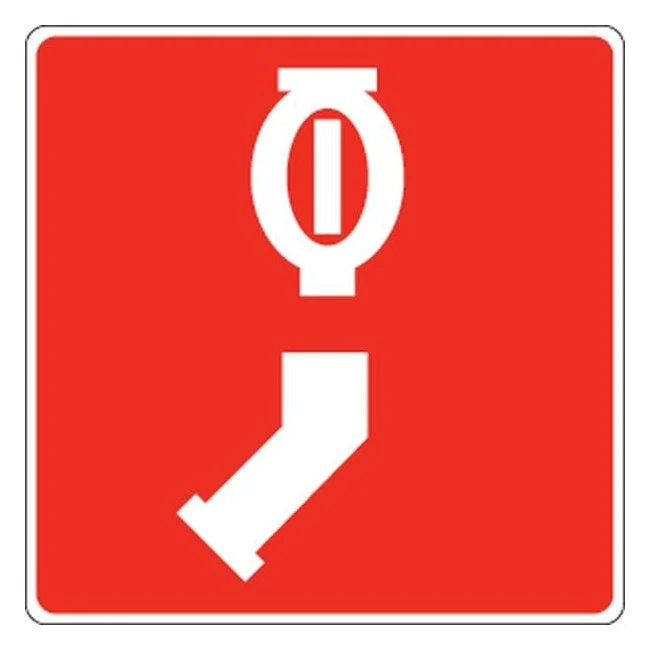 Aluminum sign for fire department automatic sprinkler connection (single connection) Aluminum sign for fire department automatic sprinkler connection (single connection)