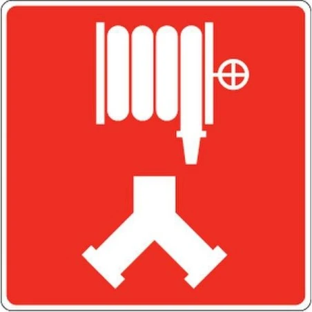 Affiche d’incendie en aluminium pour raccord-pompier double (siamois) & une colonne humide ou sèche