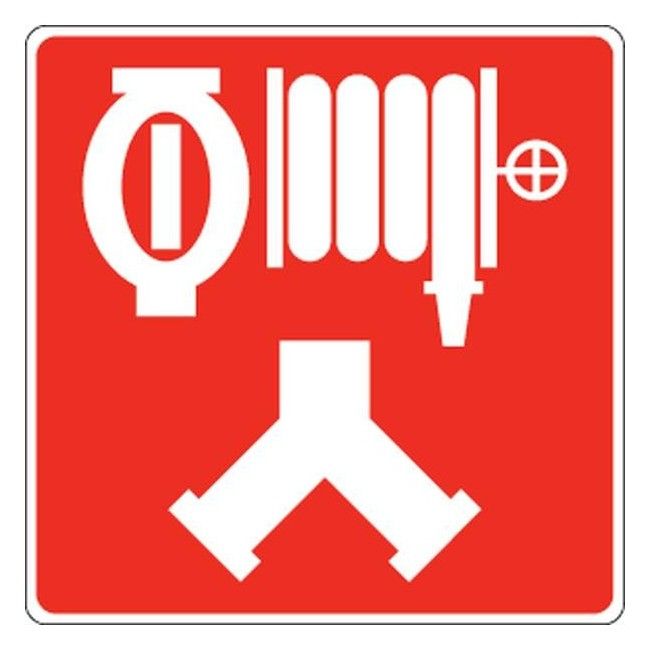 Aluminium sign for fire department combined automatic sprinkler and standpipe or dry riser connection (Siamese) Aluminium sign for fire department combined automatic sprinkler and standpipe or dry riser connection (Siamese)