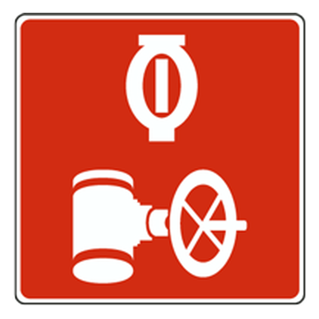 Aluminium sign for automatic sprinkler control valve Aluminium sign for automatic sprinkler control valve