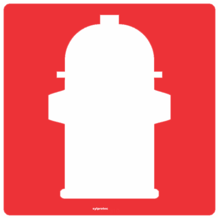 Affiche d’incendie en aluminium borne fontaine