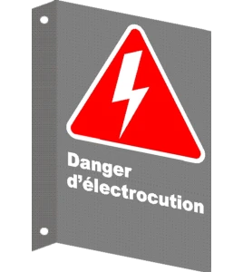 Affiche CSA «Danger d’électrocution» en français: formats variés, matériaux divers, d’autres langues & options