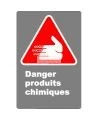French CSA "Danger Chemical Products" sign in various sizes, shapes, materials & languages + options
