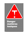Affiche CSA «Danger matières toxiques» en français: langue, format & matériau divers   options