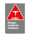 Affiche CSA «Danger matières toxiques» en français: langue, format & matériau divers + options