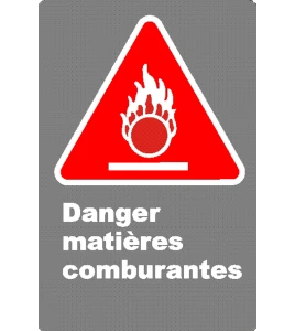 French CSA "Danger Oxidized" sign in various sizes, shapes, materials & languages + options