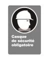 Affiche CSA « Casque de sécurité obligatoire » de langue française: langues, formats & matériaux divers + options