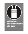 Affiche CSA «Attachez les bouteilles de gaz » de langue française: langues, formats & matériaux divers   options