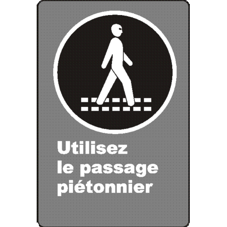 Affiche CSA « Utilisez le passage piétonnier » de langue française: langues, formats & matériaux divers   options