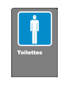 Affiche CSA « Toilette » pour homme de langue française: langues, formats & matériaux divers   options