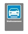 French CSA "Parking" sign in various sizes, shapes, materials & languages + optional features