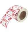 Étiquette "FRAGILE"  4 po X 4 po, rouleau de 500. Permets de porter attention au colis lors de l'expédition.