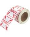 Label "FRAGILE" 4 in. x 4 in., roll 500. Allows you to pay attention to the package during shipping. 