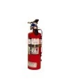 Portable fire extinguisher with powder, 5 lbs, type ABC, ULC 3A-40BC, with vehicle hook.
