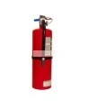 Portable fire extinguisher with powder, 10 lbs type ABC, ULC 6A 80 BC, with wall hook.