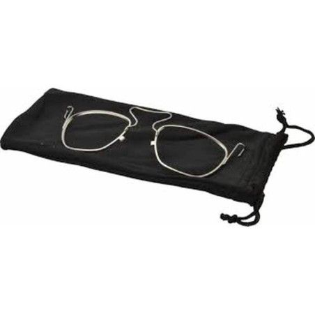 Uvex Genesis XC stainless steel frame for Rx insert. Personalized safety eyewear on Rx eyeglass. Prescription lens not included