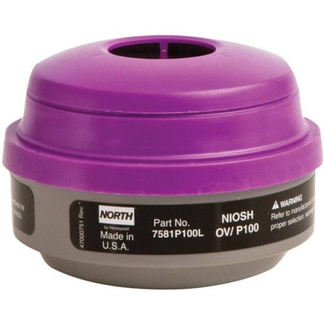 North approved organic vapours combined cartridge for half & full facepiece respirators series 5400, 7600 & 7700. Sold in pairs. North approved organic vapours combined cartridge for half & full facepiece respirators series 5400, 7600 & 7700. Sold in pairs.