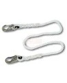 North 5/8 in by 4 feet nylon rope lanyard for fall restraint without energy absorber, 2 standard carabiners (snap hooks).