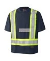 Chandail de signalisation en polyester noir CSA Z96-09, classe 2 niveau 2