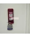 Locking device for electrical switch. Prevents use of an electrical switch during lockout procedure.