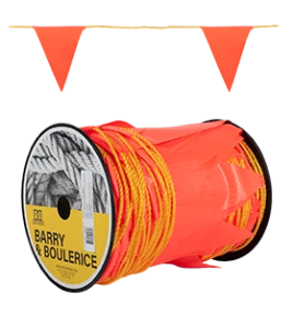 Warning line with incorporated flags, 100 m.