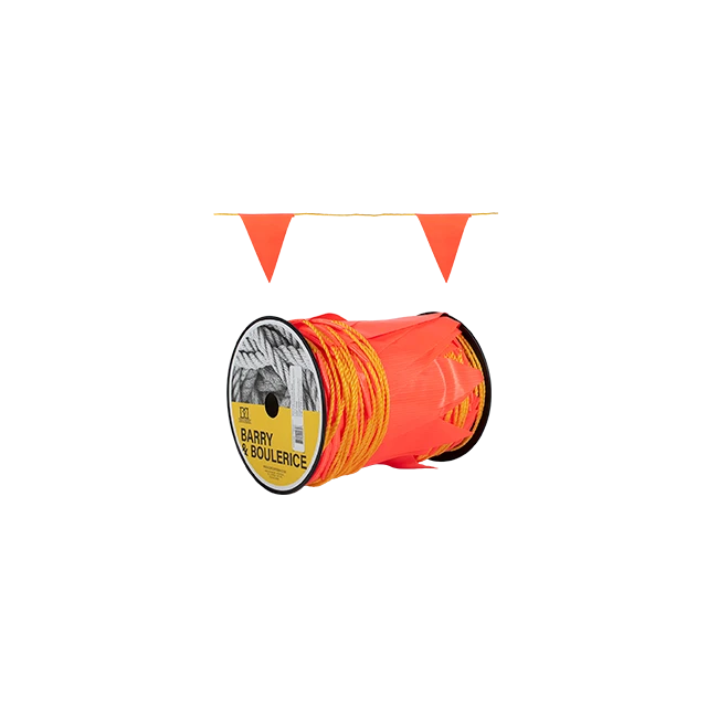 Warning line with incorporated flags, 100 m.