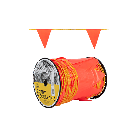 Warning line with incorporated flags, 100 m.