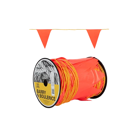 Warning line with incorporated flags, 100 m.