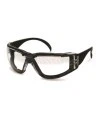 Cee Tec protective eyewear, clear polycarbonate lenses with foam seal, meets CSA for impact protection.