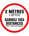 Adhesive anti-skid laminated vinyl floor sign 18 in., Keep your distances  available online on sylprotec.com