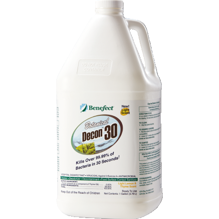 Decon 30 disinfectant with thyme oil effective against mold, bacteria viruses 1 gal US bottle