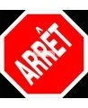 Panneau du brigadier scolaire à double face ARRÊT / LENTEMENT, 12 pouces x 12 pouces.