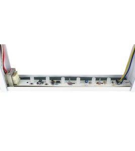 Unité d’éclairage d’urgence combo avec pictogramme vert «personne qui court» et 2 phares DEL, boîtier en métal, batterie incluse