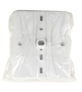 Combo LED emergency exit sign with green Running Man and 2 spotlights, steel casing, with back-up battery