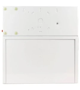 Unité d’éclairage d’urgence combo avec pictogramme vert «personne qui court» et 2 phares DEL, boîtier en métal, batterie incluse