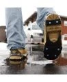 Snow and ice traction aids, for all types of flat shoes and winter boots.