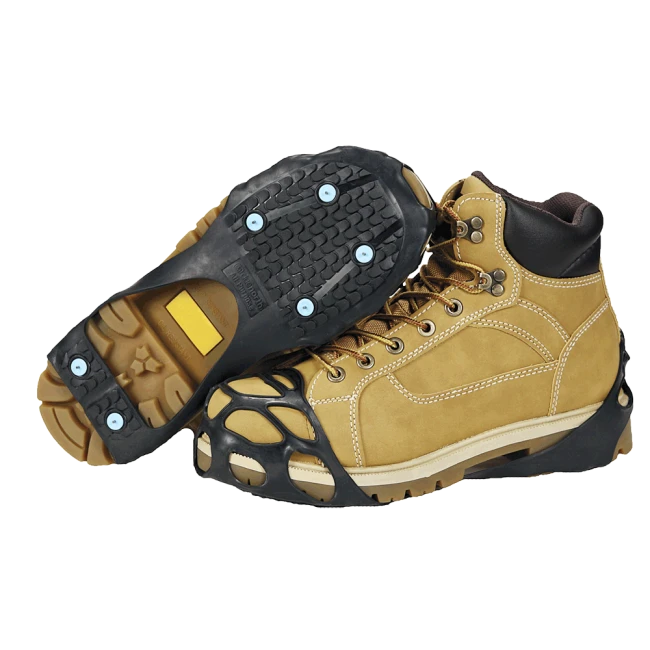 Snow and ice traction aids, for all types of flat shoes and winter boots.