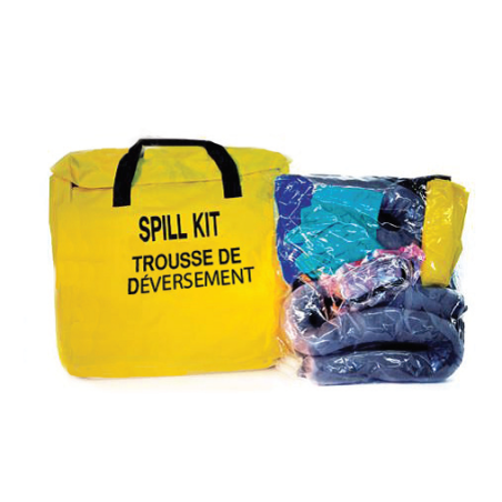 Compact universal spill kit for trucks.
