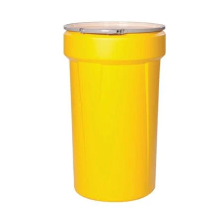 Grand ensemble universel pour déversement de produits chimiques non corrosifs, 55 gallons, dans un baril refermable.
