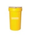 Large oil-only spill kit for oil-based fluids, 55 US gallons, overpacked in drum with screw lid.