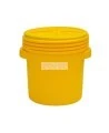 Ensemble pour déversement de produits chimiques aqueux et huileux, 20 gallons US (75 L), dans un baril à couvercle vissable.