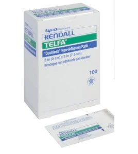 Compresses de gaze stériles non-adhérentes Telfa, 2 x 3 po, 100/bte.