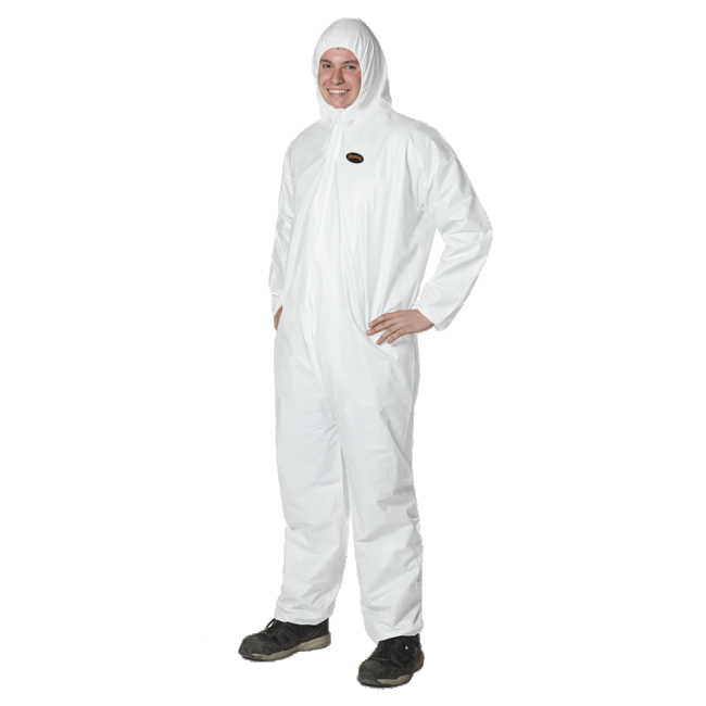 White disposable antistatic coveralls, unit White disposable antistatic coveralls, unit