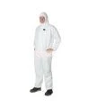 Combinaison antistatique blanche avec capuchon, unité.